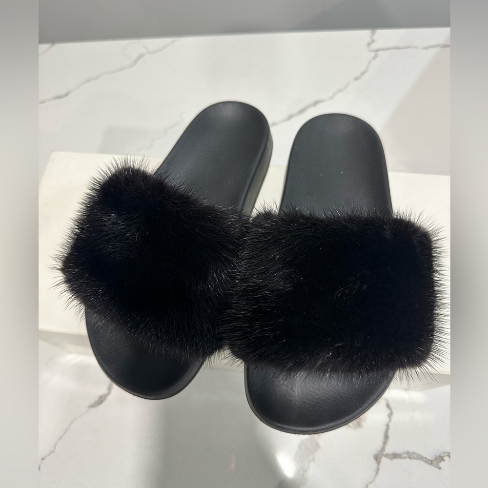 Givenchy Fur Slides size 36